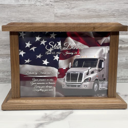 Customer Gallery - Semi Truck Cremation Urn - Prestige Walnut