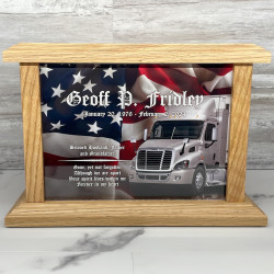 Customer Gallery - Semi Truck Cremation Urn - Prestige Oak