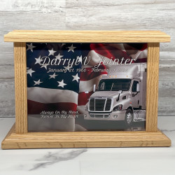 Customer Gallery - Semi Truck Cremation Urn - Prestige Oak