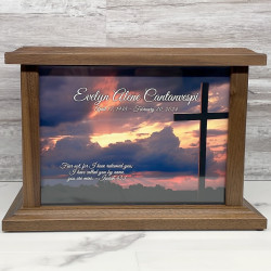 Customer Gallery - Cross Cremation Urn - Prestige Walnut