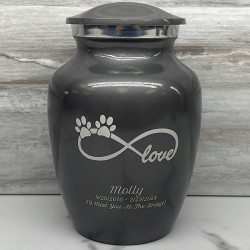 Customer Gallery - Small Infinite Love Pet Cremation Urn - Gunmetal Gray