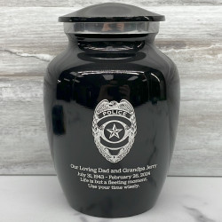 Customer Gallery - Police Sharing Urn - Jet Black