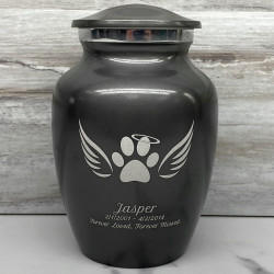 Customer Gallery - Small Angel Wings Pet Cremation Urn - Gunmetal Gray