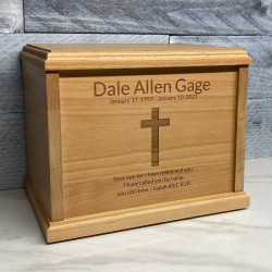 Customer Gallery - Cross Cremation Urn - Signature Alder