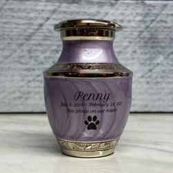Customer Gallery - Paw Print Pet Keepsake Urn - Regal Purple