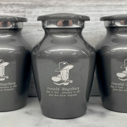 Customer Gallery - Cowboy Boots Keepsake Urn - Gunmetal Gray