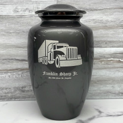 Customer Gallery - Semi Truck Cremation Urn - Gunmetal Gray
