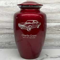 Customer Gallery - Seventies Muscle Car Cremation Urn - Ruby Red