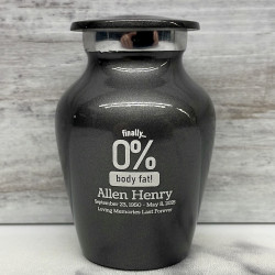 Customer Gallery - Zero Percent Body Fat Keepsake Urn - Gunmetal Gray