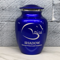 Customer Gallery - Sleeping Cat Cremation Urn - Midnight Blue