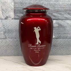 Customer Gallery - Golf Cremation Urn - Ruby Red