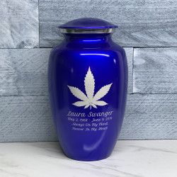Customer Gallery - Marijuana Cremation Urn - Midnight Blue