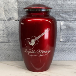 Customer Gallery - Acoustic Guitar Cremation Urn - Ruby Red