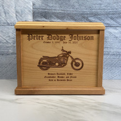 Customer Gallery - Motorcycle Cremation Urn - Signature Alder