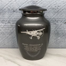 Customer Gallery - Airplane Sharing Urn - Gunmetal Gray