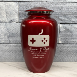 Customer Gallery - Gaming Cremation Urn - Ruby Red
