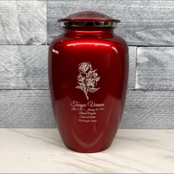 Customer Gallery - Rose Cremation Urn - Ruby Red