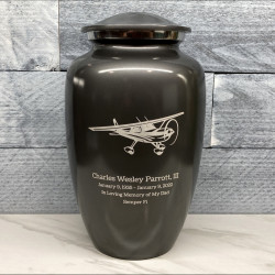 Customer Gallery - Airplane Cremation Urn - Gunmetal Gray