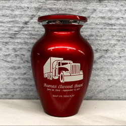 Customer Gallery - Semi Truck Keepsake Urn - Ruby Red