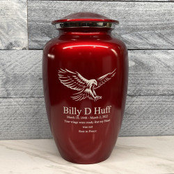 Customer Gallery - Eagle Cremation Urn - Ruby Red