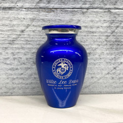 Customer Gallery - Marine Corps Keepsake Urn - Midnight Blue