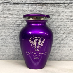 Customer Gallery - Elephant Keepsake Urn - Purple Luster