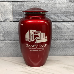 Customer Gallery - Semi Truck Cremation Urn - Ruby Red