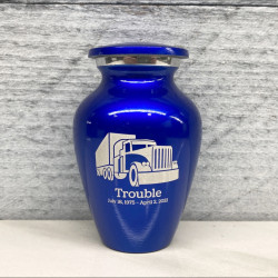 Customer Gallery - Semi Truck Keepsake Urn - Midnight Blue