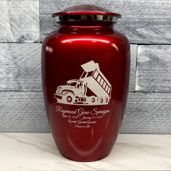 Customer Gallery - Dump Truck Cremation Urn - Ruby Red