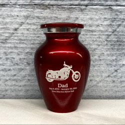 Customer Gallery - Motorcycle Keepsake Urn - Ruby Red