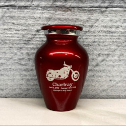 Customer Gallery - Motorcycle Keepsake Urn - Ruby Red