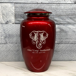 Customer Gallery - Elephant Cremation Urn - Ruby Red