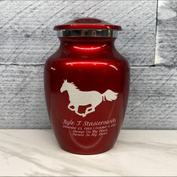 Customer Gallery - Horse Sharing Urn - Ruby Red