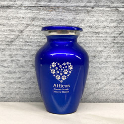 Customer Gallery - Keepsake Pawprint Heart Pet Cremation Urn - Midnight Blue