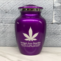 Customer Gallery - Marijuana Sharing Urn - Purple Luster