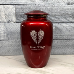 Customer Gallery - Angel Wings Cremation Urn - Ruby Red