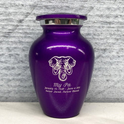 Customer Gallery - Elephant Keepsake Urn - Purple Luster