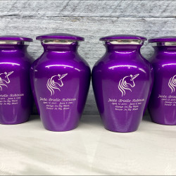 Customer Gallery - Unicorn Keepsake Urn - Purple Luster