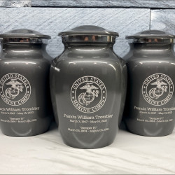 Customer Gallery - Marine Corps Sharing Urn - Gunmetal Gray