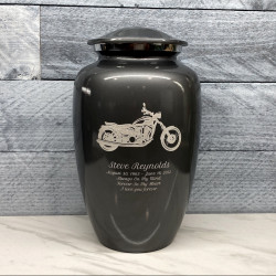Customer Gallery - Motorcycle Cremation Urn - Gunmetal Gray