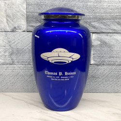 Customer Gallery - UFO Cremation Urn - Midnight Blue